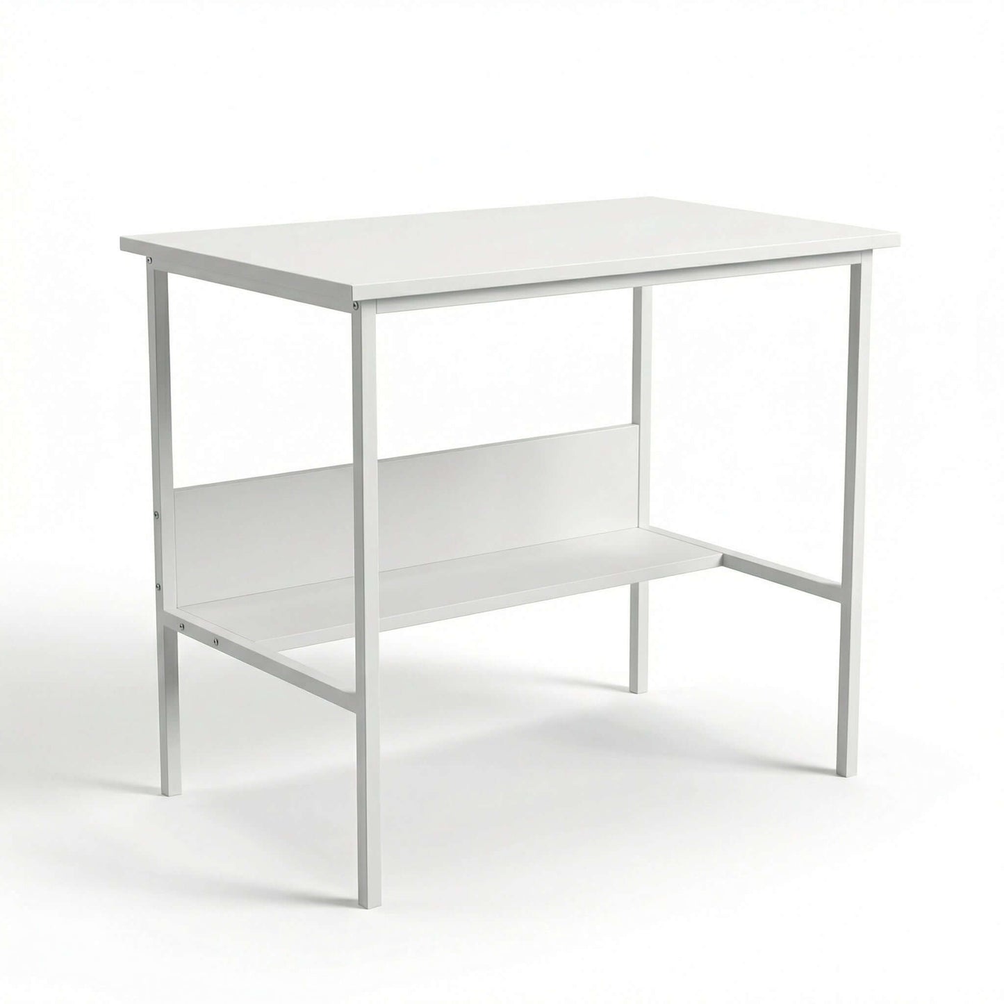 Modern Study Desk with Storage Shelf – Minimal Office Table for Home & Office
